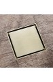 CCLLA Duschabflussabdeckung vollkupferfarbenes Deodorant gebürsteter Goldener quadratischer Spiegelbodenablauf Toilettenküche Badezimmerbodenablauf