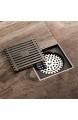 CCLLA Duschrinne Bodenablauf aus Bronze Deodorant mit großem Durchfluss Insektenschutzmittel und antiker Bodenablauf gegen Überschwemmungen im Badezimmer
