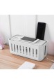 Cosiki Leichte Aufbewahrungsbox für Netzkabel staubdichte modische Kabel-Organizer-Box für zu Hause(Gray)