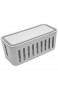 Cosiki Leichte Aufbewahrungsbox für Netzkabel staubdichte modische Kabel-Organizer-Box für zu Hause(Gray)