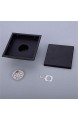 DYR 2 Funktionen Duschablauf aus Edelstahl Bodenablauf für Badezimmer Flieseneinsatz Quadratische Bodengitter 150x150mm schwarz