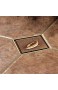 DYR Antike Messing dekorative Abflussabdeckungen Duschbodenablauf 100mmX100mm Delphinform 4"Duschabfluss