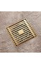 DYR Duschbodenabläufe Badezimmer Deodorant 10 cm quadratischer Bodenablauf Siebabdeckung Tor Abfall Champagner Gold