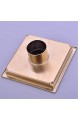 DYR Quadratischer Duschbodenablauf aus gebürstetem Gold Edelstahl 304 für Badezimmer Küchenabfallgitter Großer Abfluss 150 mm