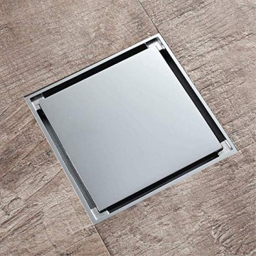 Quadratischer Bodenablauf 12X12cm Chrom Messing Moderne Toilette Badezimmer Dusche Haarsieb Küche Anti Geruchsabläufe