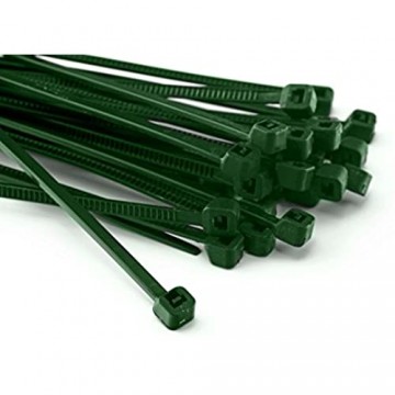 100 Stück Kabelbinder 140mmx3 6mm für Schattiernetz Zaunblende Zaun in grün