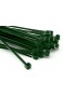 100 Stück Kabelbinder 140mmx3 6mm für Schattiernetz Zaunblende Zaun in grün