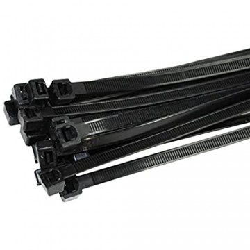 100 Stück Profi Kabelbinder schwarz 630 mm x 9 mm XXL stark und breit 80 kg Zugkraft Nylon cable ties für Industrie PC Garten von Damstone