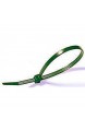 200 Stück Kabelbinder 100mmx2 5mm für Schattiernetz Zaunblende Zaun in grün