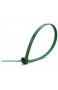 200 Stück Kabelbinder 100mmx2 5mm für Schattiernetz Zaunblende Zaun in grün