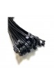 50 Stück Kabelbinder schwarz und weiß schwarz 9.0mmx550mm
