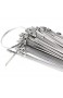 ANZESER 100 Stück Edelstahl kabelbinder 300mm Kabelbinder Stahlband Hitzeschutzband Auspuffband (300mm)