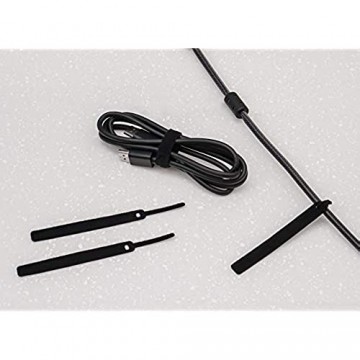Hicab 10x Klett-Kabelbinder mit Schlaufe (Loop) 17 cm schwarz. Ideal für Ladekabel mobiler Geräte. Klettbinder aus sehr hochwertigem dichten Haken- und Flausch-Material (doppelseitig). 14 mm Breit