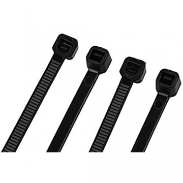 HPER® Kabelbinder 200 mm x 4 8 mm I schwarz I 3 Jahre UV-beständig I 100 Stück I Deutsches Qualitätsunternehmen