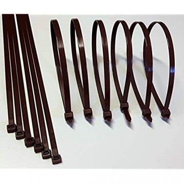 Kabelbinder braun 4 8 x 200 mm west europäische Ware/Industriequalität 200 Stück