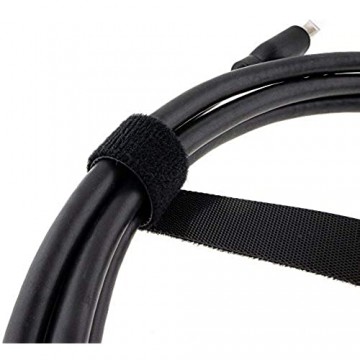 Klett-Kabelbinder - 20mm x 10m - Klettband für Kabel - zuschneidbar schwarz
