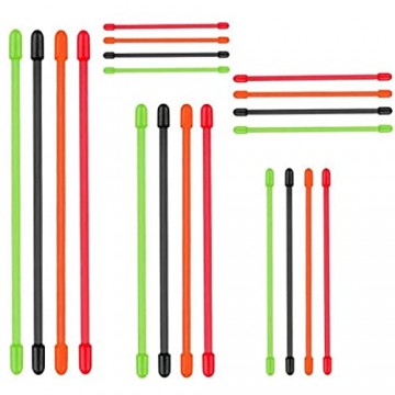 Shineus Wiederverwendbare Gummi-Zahnrad-Twistbinder Silikon-Kabelbinder Drehbinder Gear Ties (20 Stück 7 6 cm 10 2 cm 15 2 cm)