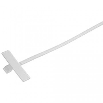 tsnetworks Kabelbinder mit Beschriftungsfeld quer 2 6 cm x 0 8 cm Länge 20 cm 100 Stück transparent für Kabel mit Durchmesser 5 cm