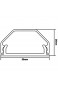 Alu Kabelkanal silber; 75 cm | 5 cm breit | 2 6 cm hoch; 2-teilig (Bodenplatte und Deckel); inkl. Montagematerial; für LCD LED Plasma TV's; Aluminium in perfekter Optik abgestimmt auf hochwertiges Equipment