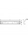 Gedotec Kabelkanal Schreibtisch Kabeldurchlass zur Aufnahme von Steckdosenleisten & Kabel | Länge 1224 mm | Stahl silber RAL 9006 | MADE IN GERMANY | 1 Set - Kabel-Halterung für Untertisch-Montage