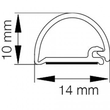Kabelkanal - Selbstklebend 14 x 10mm Weiß