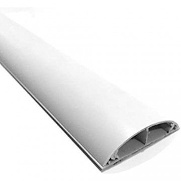 SCOS Smartcosat SCOSKK252 1 m Habrund Kabelkanal (L x B x H 1000 x 50 x 12 mm PVC Fußboden Kanal Selbstklebend) weiß