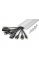 TV Design Aluminium Kabelkanal Titanium anthrazit seidenmatt lackiert in verschiedenen Längen von ALUNOVO (Länge: 100cm)