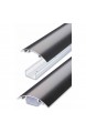 TV Design Aluminium Kabelkanal Titanium anthrazit seidenmatt lackiert in verschiedenen Längen von ALUNOVO (Länge: 100cm)