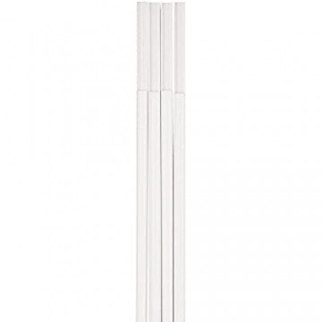 Hama Selbstklebender Kabelkanal weiß (4x Kunstoffleiste 1 Meter Länge für 2 Kabel halbrunde PVC Kabelabdeckung)