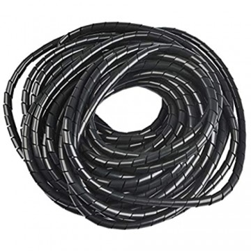 Kabel-Aufräumhülle Schwarz Kabelschlauch Spiralband Spiralschlauch 12-Meter-Spiralwickelband-Kabelaufräum-Organizer langlebige Kabelaufräumhülsen für TV/PC/Computer