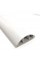 SCOS Smartcosat SCOSKK250 2 m Habrund Kabelkanal (L x B x H 2000 x 75 x 20 mm PVC Fußboden Kanal Selbstklebend) weiß