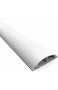 SCOS Smartcosat SCOSKK255 80 cm Habrund Kabelkanal (L x B x H 800 x 50 x 12 mm PVC Fußboden Kanal Selbstklebend) weiß