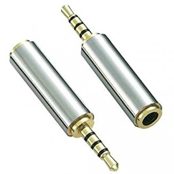 2.5mm Male to 3.5mm Audio Adapter Kopfhörer Audio Kopfhörer Konverter Adapter Klinkenstecker Verlängerung 2.5mm Audio Stecker auf 3.5mm Buchse Stereo Audio AUX (2 Stück)