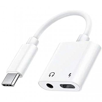 CAICOME USB-C Kopfhöreradapter USB C Splitter Typ C auf 3 5 mm Audio Adapter Support-Telefonanruf und Aufladen Kompatibel mit Huawei P20 / P30 Pro Samsung S20 S20 + S10 Xiaomi usw