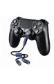Hama Kopfhörer Adapter Super Soft für PS4 (PC Headset mit Doppelklinke auf 3 5 mm Klinkenstecker Y-Kabel) Audio Adapter schwarz/blau