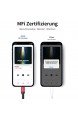 JSAUX Lightning auf 3 5 mm Kopfhörer Adapter MFI Zertifizierung Aux Adapter Lightning auf Klinke Audio Adapter für iPhone 12 12 Mini 12 Pro 12 Pro Max 11 11 Pro 11 Pro Max X XS XS Max 8 7 - Rot