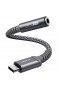 JSAUX USB C auf 3 5mm Klinke AUX Adapter USB Typ C Kopfhörer Audio Adapter für Samsung S20/Note10/A8/A80 Huawei P40/P30/P20 Pro/Mate 30/20/10 Pro OnePlus 8/7T/7 XIAOMI 9/8 Pixel 3/2XL - Grau