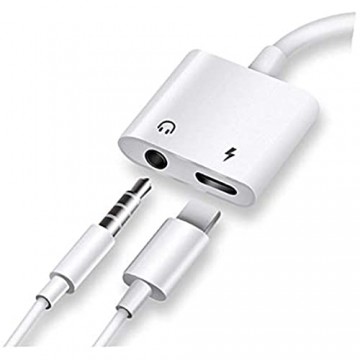 Kopfhörer-Adapter auf 3 5 mm für iPhone 11 Adapter Klinke AUX Audio-Adapterkabel für iPhone 7/7 Plus/8/8 Plus/X/XR/XS/11/11 Pro Music Dongle Kopfhörerkabel Adapter unterstützt alle iOS – Weiß