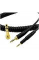 Meijunter Kopfhörer Audio Kabel mit 6.35MM Adapter für Audio-Technica ATH-M50X M40X M70X - Aufgerollt Ersatz Verlängerungskabel Draht