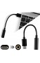 MXECO Mini Portable Typ C auf 3 5 mm Kopfhörerkabel Adapter USB 3.1 Typ C USB-C Stecker auf 3 5 Audio Buchse (schwarz)