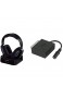 Thomson Funk Kopfhörer mit Ladestation Over-Ear Headset Headphones mit PLL-System schwarz & Valueline Adapter Audio Stereo Scart männlich – Klinke weiblich Stereo 3 5 mm 0 20 m schwarz