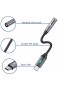 USB C Kopfhörer-Adapter Stouchi USB-C auf Klinke Audio Adapter USB Typ C zu 3 5 mm Adapter Hi-Fi DAC Chip mit grünem LED-Licht für Galaxy S21 Pixel 5 iPad Pro 2020 One Plus 6T und mehr Grau