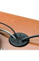 4 Stück Kabeldurchführungen Kabeldurchführung Kabeldurchlass Kabel Durchführungen Kunststoff für Schreibtische Büro Arbeitsplatten Schwarz