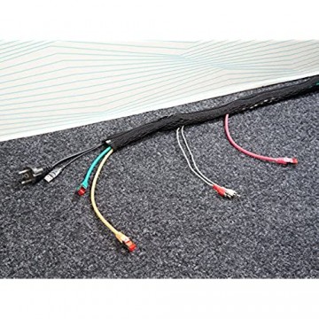 Callstel Kabelmanager: Netzschlauch mit Auslässen und Reißverschluss 1 m (Kabelführung)