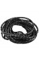 Fdit spiralförmige Kabelumwicklung schützende Umwicklung für das Homeoffice Kabel-Management ordentlich schwarz weiß 10 mm weiß