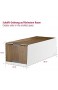 Hama Kabelbox Woodstyle Maxi in Holzoptik (Kabelmanagement40 x 16 x 13 cm (B x T x H) mit Kabelclips und Gummifüßen) weiß
