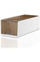 Hama Kabelbox Woodstyle Maxi in Holzoptik (Kabelmanagement40 x 16 x 13 cm (B x T x H) mit Kabelclips und Gummifüßen) weiß