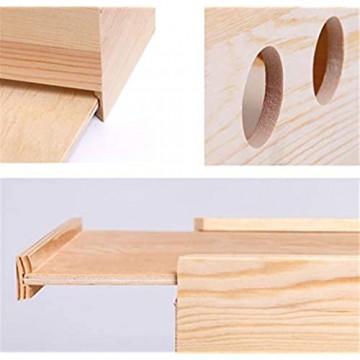 Insun Handgemacht Kabelbox aus Massivholz Schreibtisch Aufbewahrungsbox für Kabel Verwalten und Organisieren Karbonisiertes Holz M