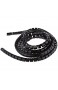 KESOTO Kabelschlauch Kabelspirale Schutz Spiralband Kabelschlauch Wickelschlauch Kabel Management - Schwarz - 15mm