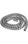 mumbi Kabelspirale Flexibler Kabelschlauch universal Kabelkanal 2 5m - Ø 25mm in Silber